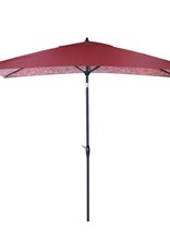 10 Ft X 6 Ft Aluminum Market Patio Umbrella In Chili Paisley With Push Button Tilt Low Tide Liquidation