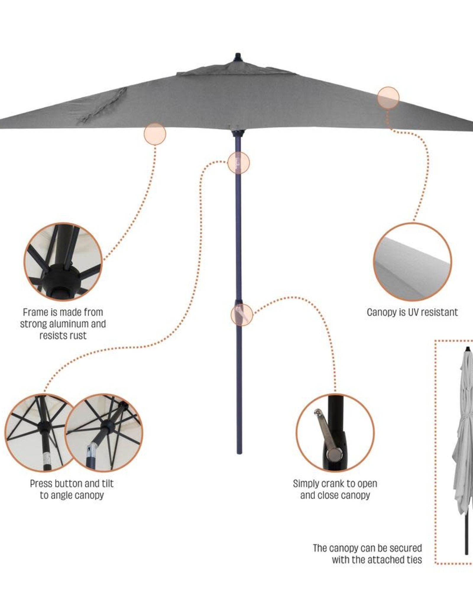 10 Ft X 6 Ft Aluminum Market Patio Umbrella In Chili Paisley With Push Button Tilt Low Tide Liquidation