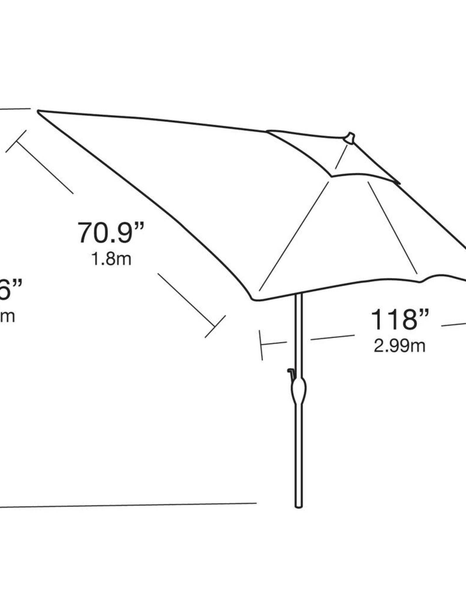 10 Ft X 6 Ft Aluminum Market Patio Umbrella In Chili Paisley With Push Button Tilt Low Tide Liquidation
