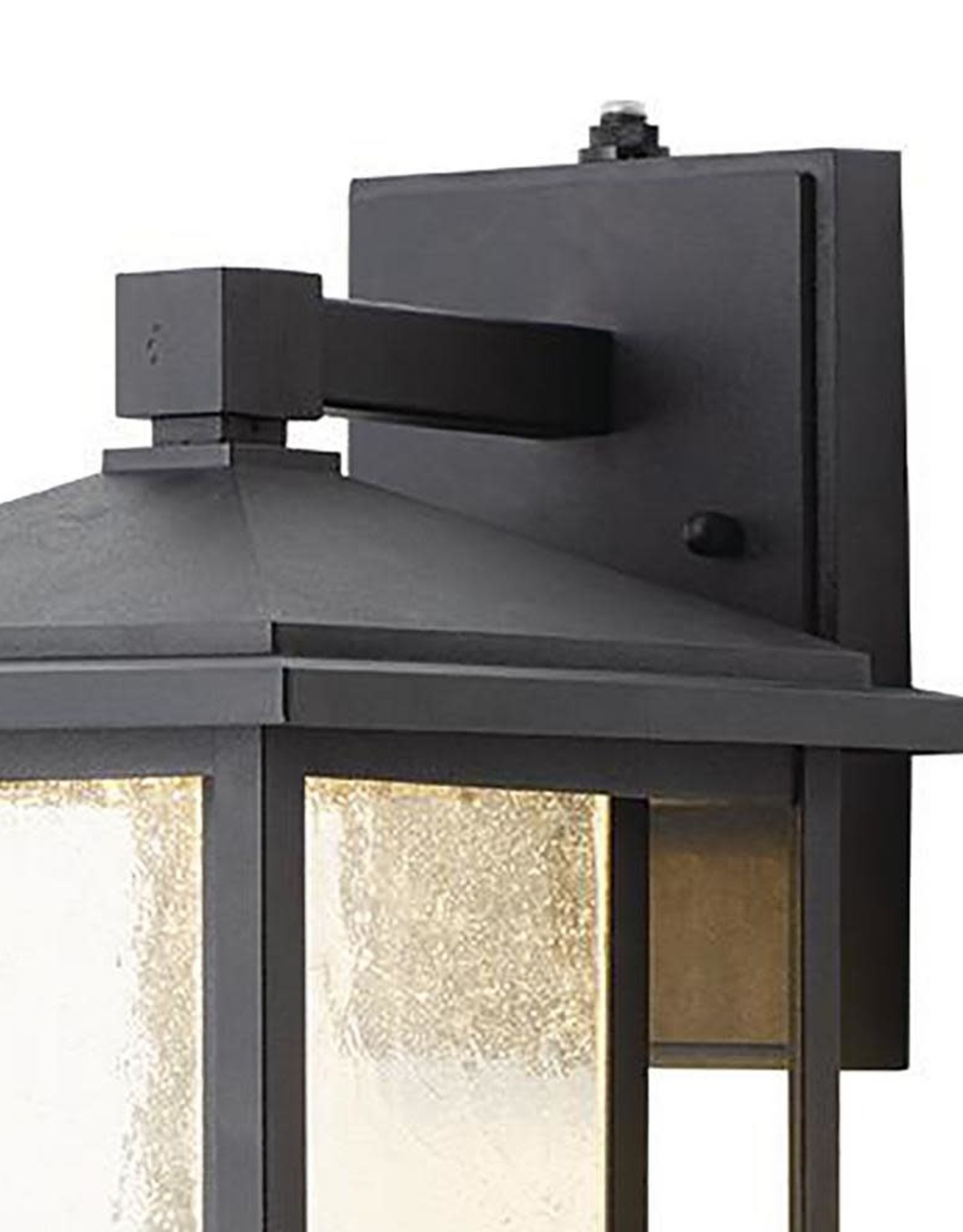 home decorators collection outdoor lighting on Black Outdoor Seeded Glass Dusk To Dawn Wall Lantern Sconce Low Tide Liquidation