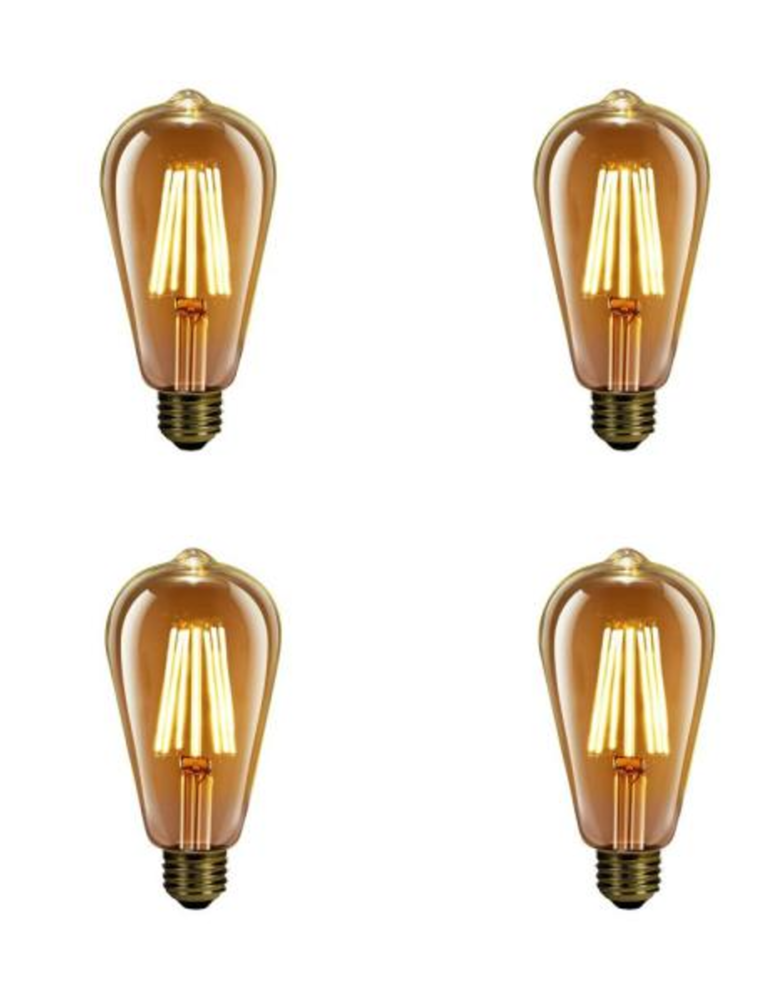 amber outdoor light bulbs on 60 Watt Equivalent St19 Dimmable Amber Glass Vintage Edison Led Light Bulb With Straight Filament Warm White 4 Pack Low Tide Liquidation