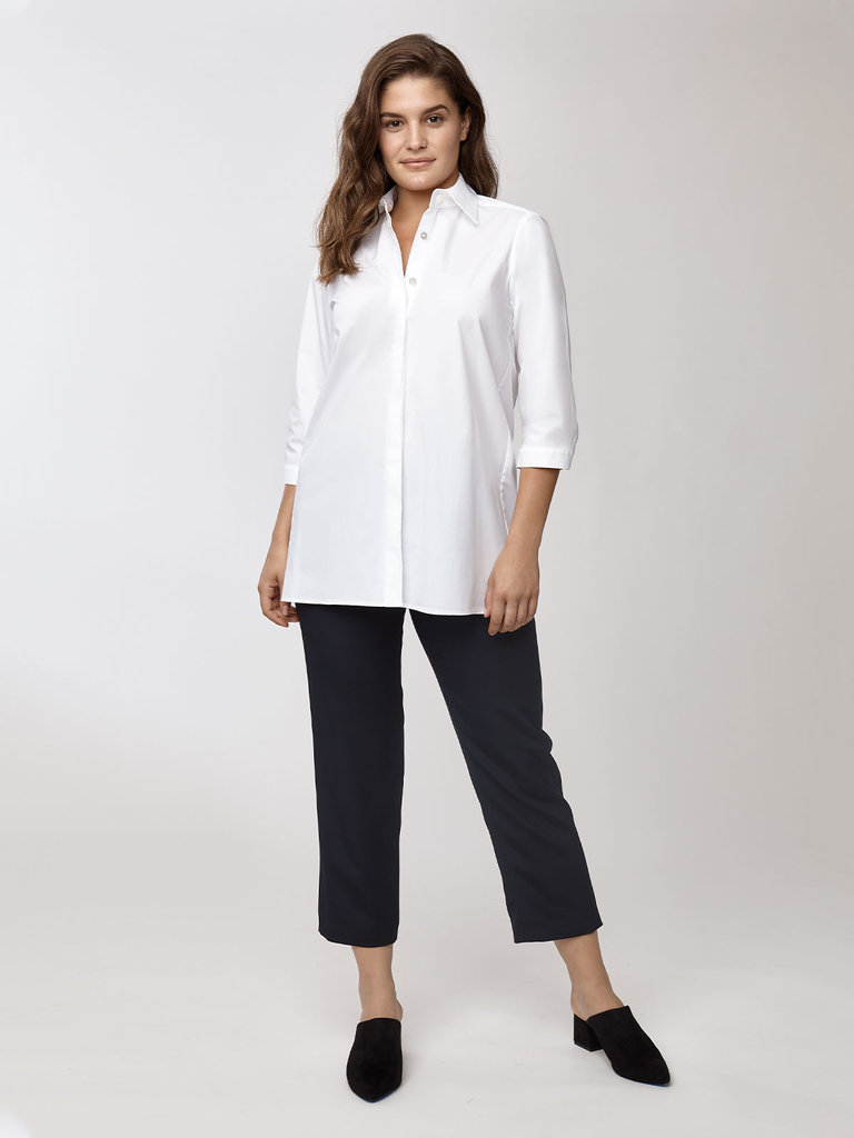 Chloe Straight Fit Stretch Cotton Blouse