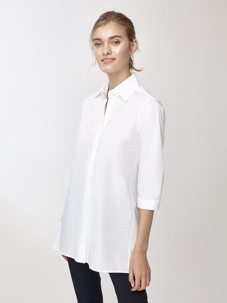 Chloe Straight Fit Stretch Cotton Blouse
