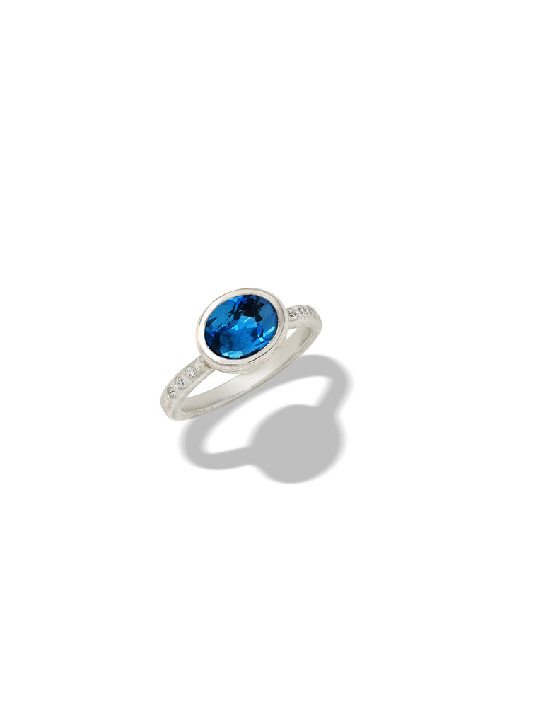 Valentina Kova Poppy Ring - Bright Blue Topaz