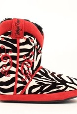 Blazin Roxx Red Zebra Slippers