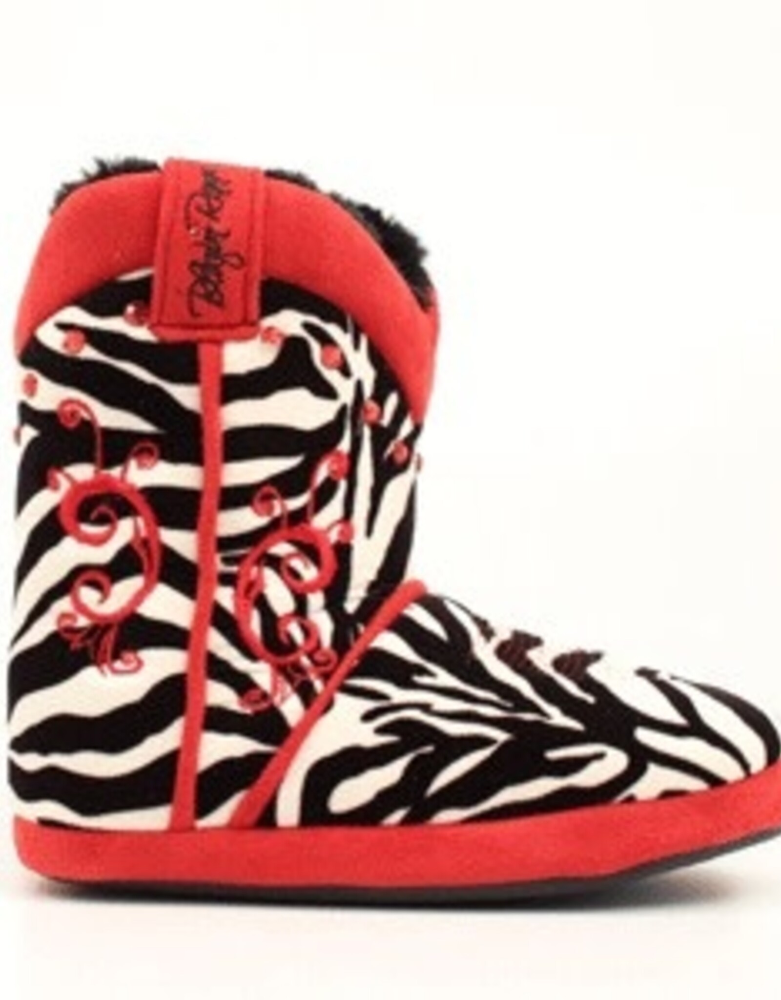 Blazin Roxx Red Zebra Slippers