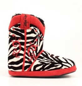Blazin Roxx Red Zebra Slippers