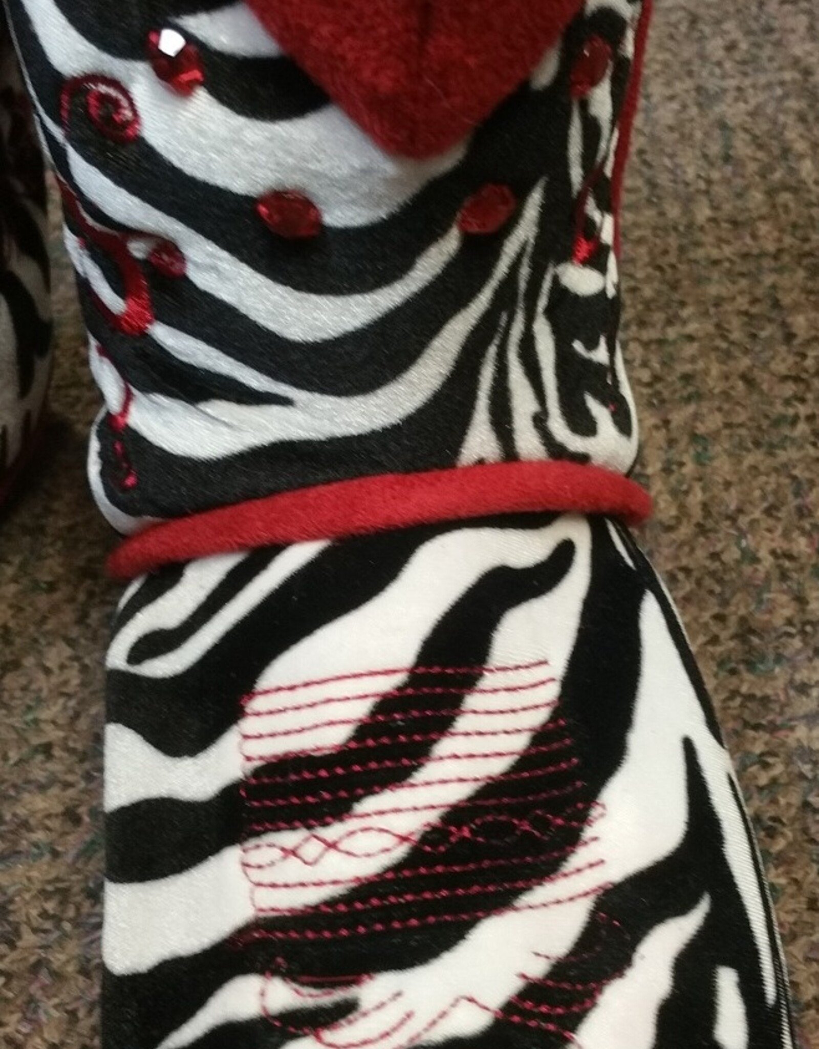 Blazin Roxx Red Zebra Slippers
