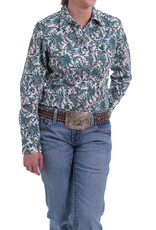 Cinch Womens Cinch Long Sleeve Blue Multi Color Paisley Shirt