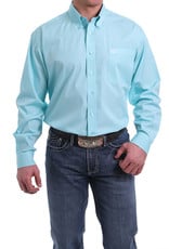 Cinch Mens Long Sleeve Solid Light Blue Shirt