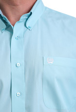 Cinch Mens Long Sleeve Solid Light Blue Shirt