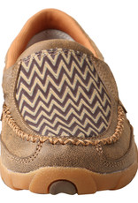 Womens Twisted X Slip On Driving Moc Bomber Brown Chevron