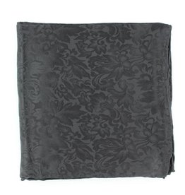 Wild Rag 100% Silk Black Jacquard 33x33