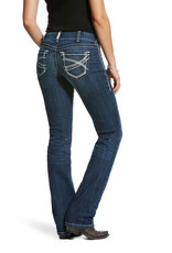 Ariat Ariat Womens REAL Mid Rise Stretch Straight Leg Jean Dresden