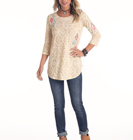 Womens Panhandle Cream and Tan Aztec Shirt