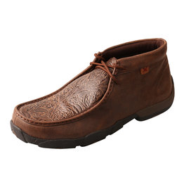 Mens Twisted X Chukka Driving Mocs Brown Tooled