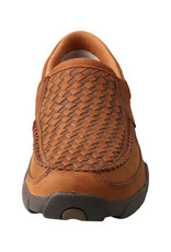 Mens Slip On Leather Weave Twisted X Driving Mocs