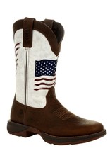 Durango Lady Rebel Durango Womens White Distress Embroidered USA Flag Western Boot