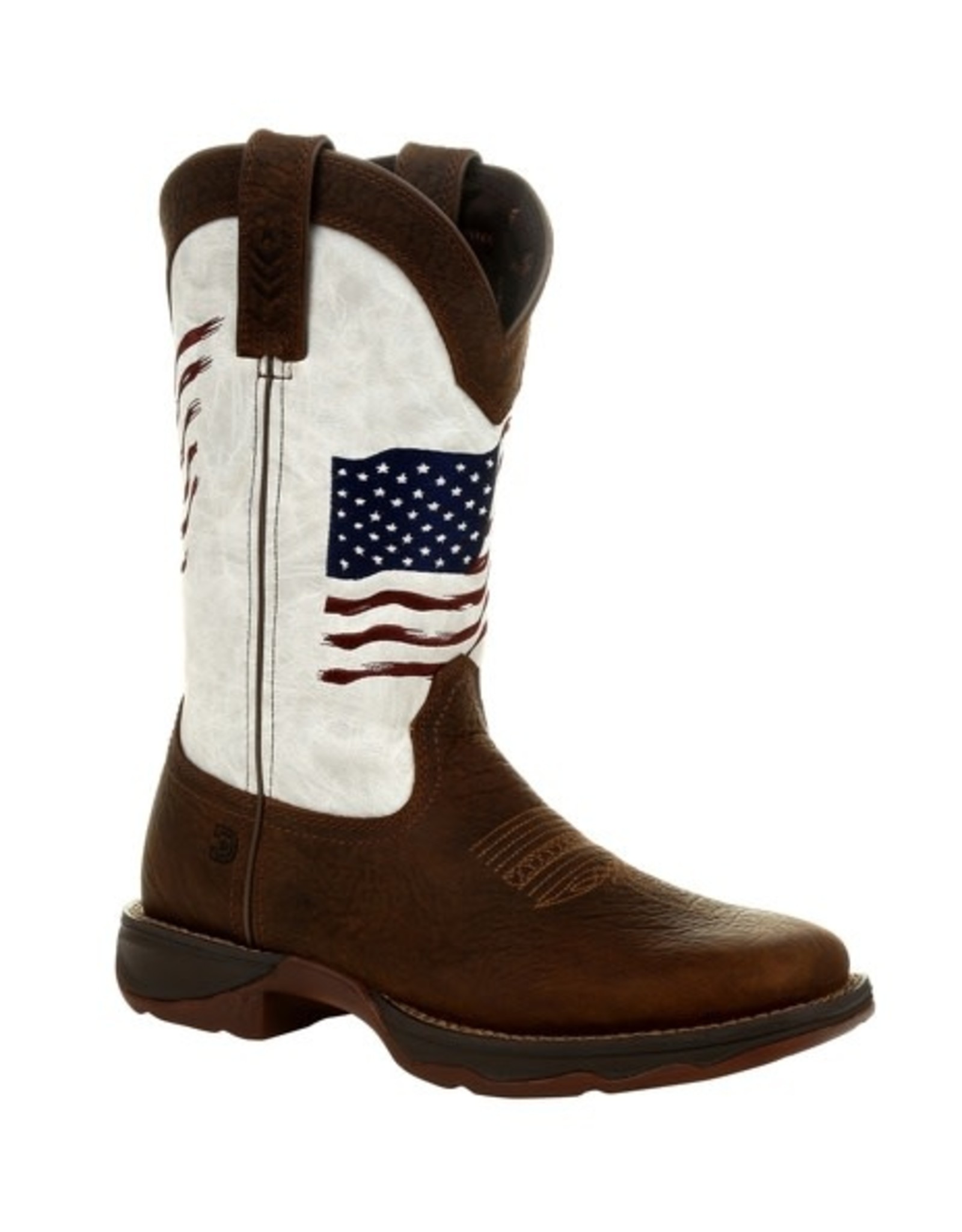 Durango Lady Rebel Durango Womens White Distress Embroidered USA Flag Western Boot