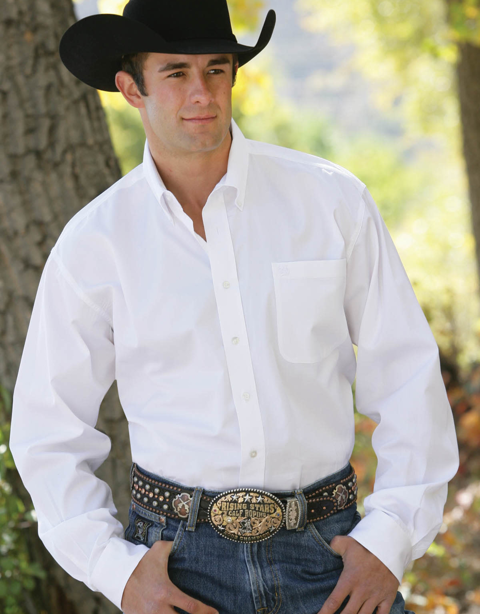 Men's Western Denim Shirt – Slim Fit, Long Sleeve, Button Down With Chest Pockets