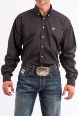 Cinch Mens Cinch Long Sleeve Solid Black Button Down Western Shirt