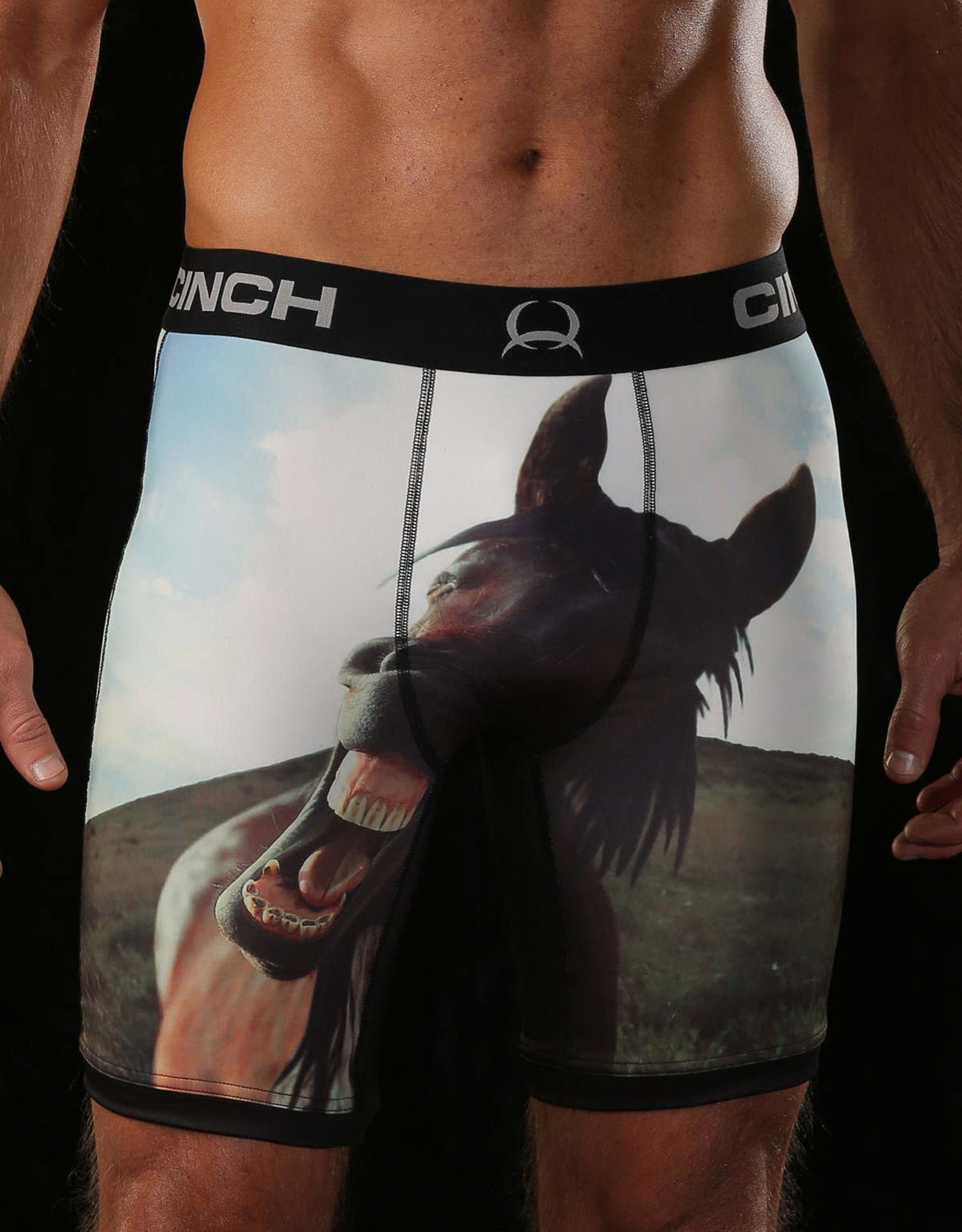 Cinch Mens Cinch Boxer Brief 9" Clyde the Horse