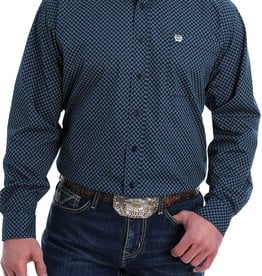 Cinch Mens Cinch Black Royal Daisy Print Long Sleeve Button Western Shirt