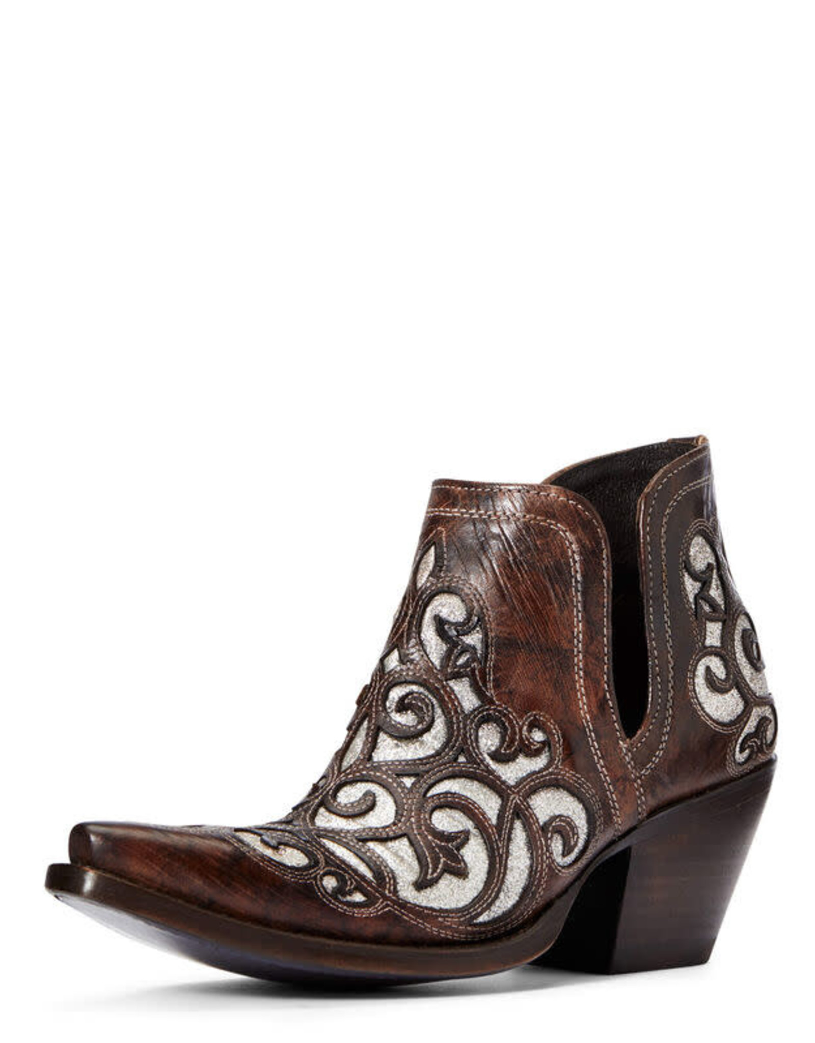 silver glitter cowboy boots