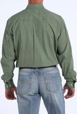 Cinch Cinch Classic Mens Long Sleeve Black Lime Print Button Western Shirt