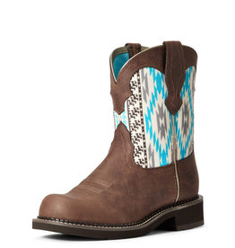 Ariat Womens Ariat Turquoise Aztec Fatbaby Heritage Cowboy Boot