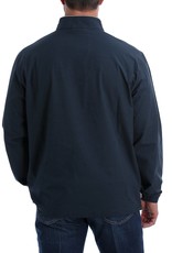 Cinch Mens Cinch Light Weight Quarter Zip Navy Tan Pullover