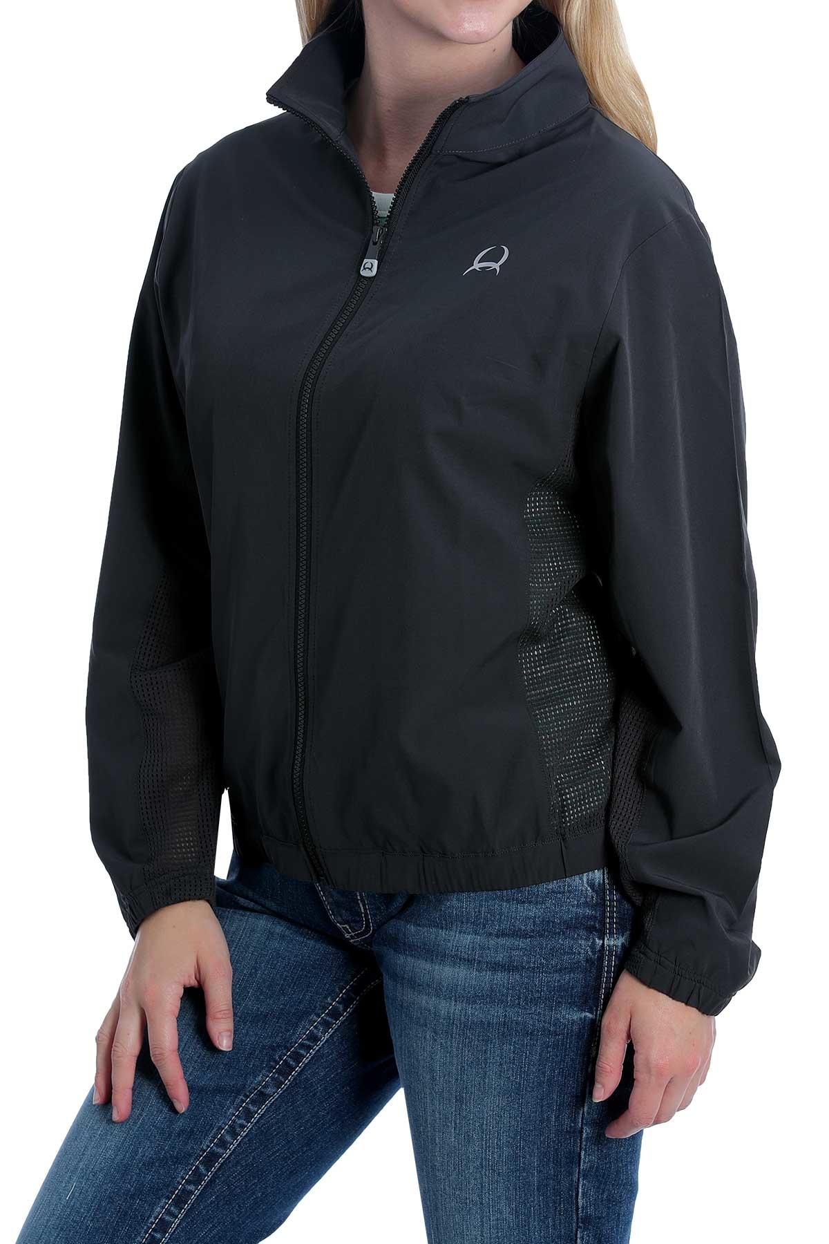 Womens Cinch Charcoal Full Zip Track Rain Jacket Cowpokes Western Shop