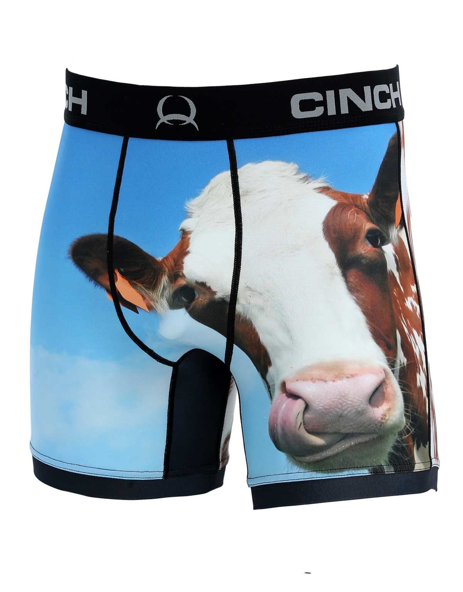 Cinch Cinch Boxer Brief 6" Licking Cow and Cow Print