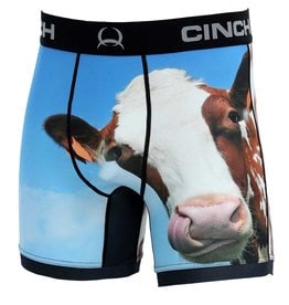 Cinch Cinch Boxer Brief 6" Licking Cow and Cow Print