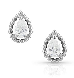 Montana Earrings Artic Rain Teardrop Clear Cubic Zirconia