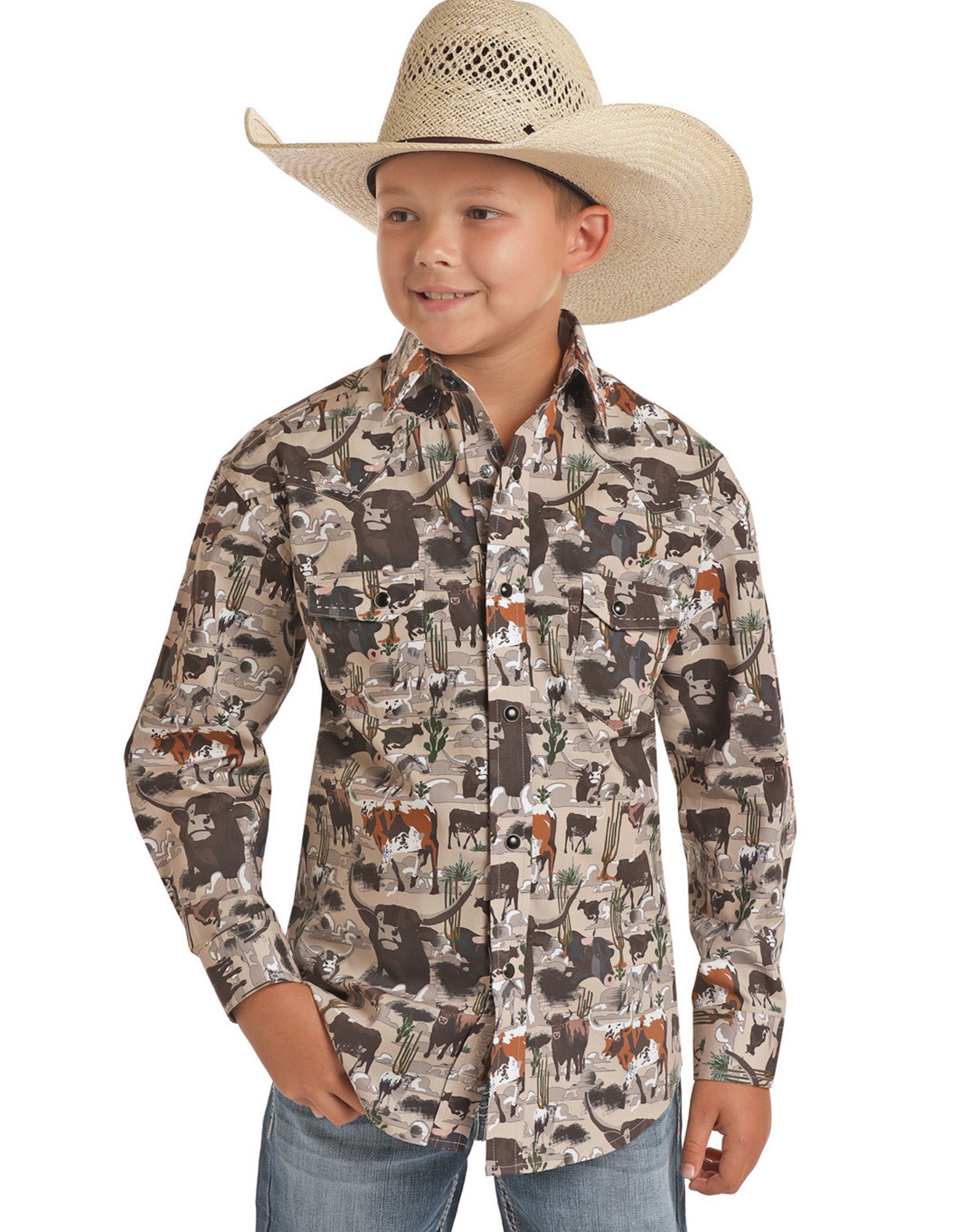 Dale Brisby Long Sleeve Range Cattle  Snap Shirt