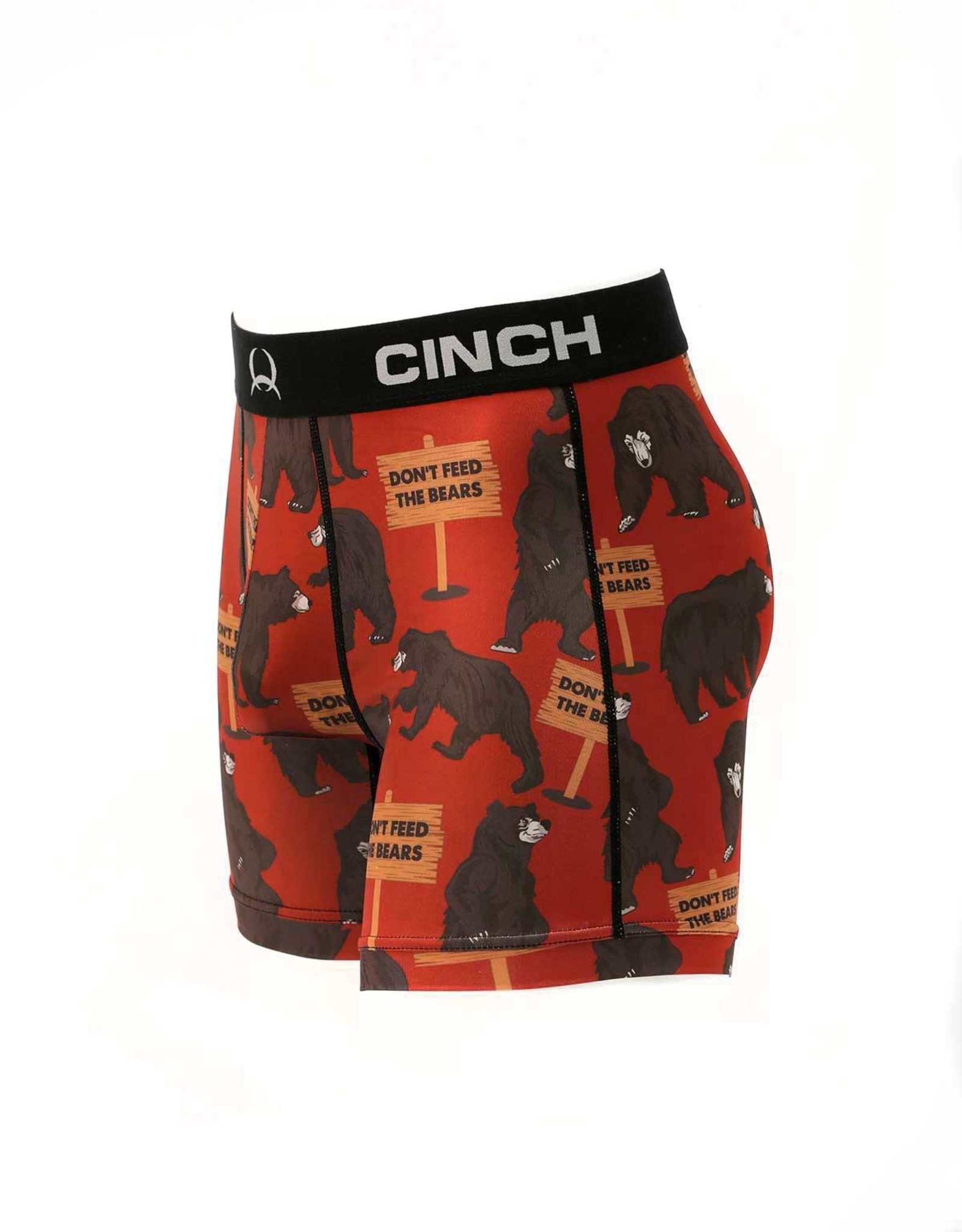 Cinch Mens Cinch Boxer Briefs 6" Don't Feed The Bears