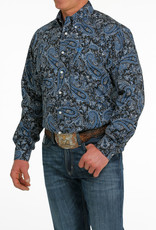 Cinch Mens Cinch Black Royal Paisley Print Long Sleeve Western Button Shirt