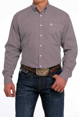 Cinch Mens Cinch Long Sleeve Purple Plum Print Western Button Shirt