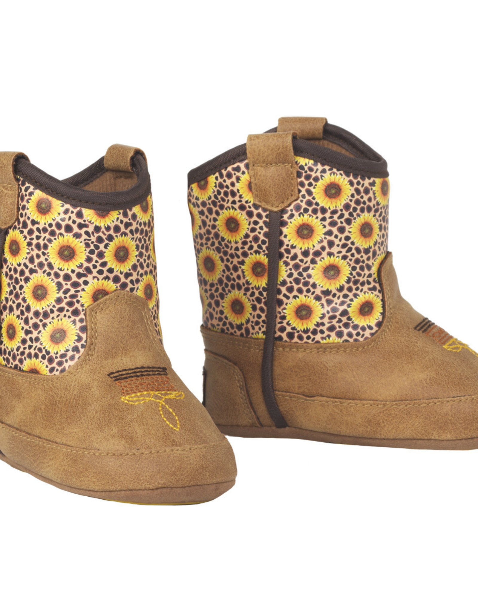 Sunnie Sunflower Cheetah Baby Buckers Twister Infant Cowboy Boot
