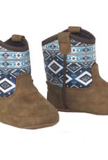 Heston Blue Aztec Baby Buckers Twister Infant Cowboy Boot