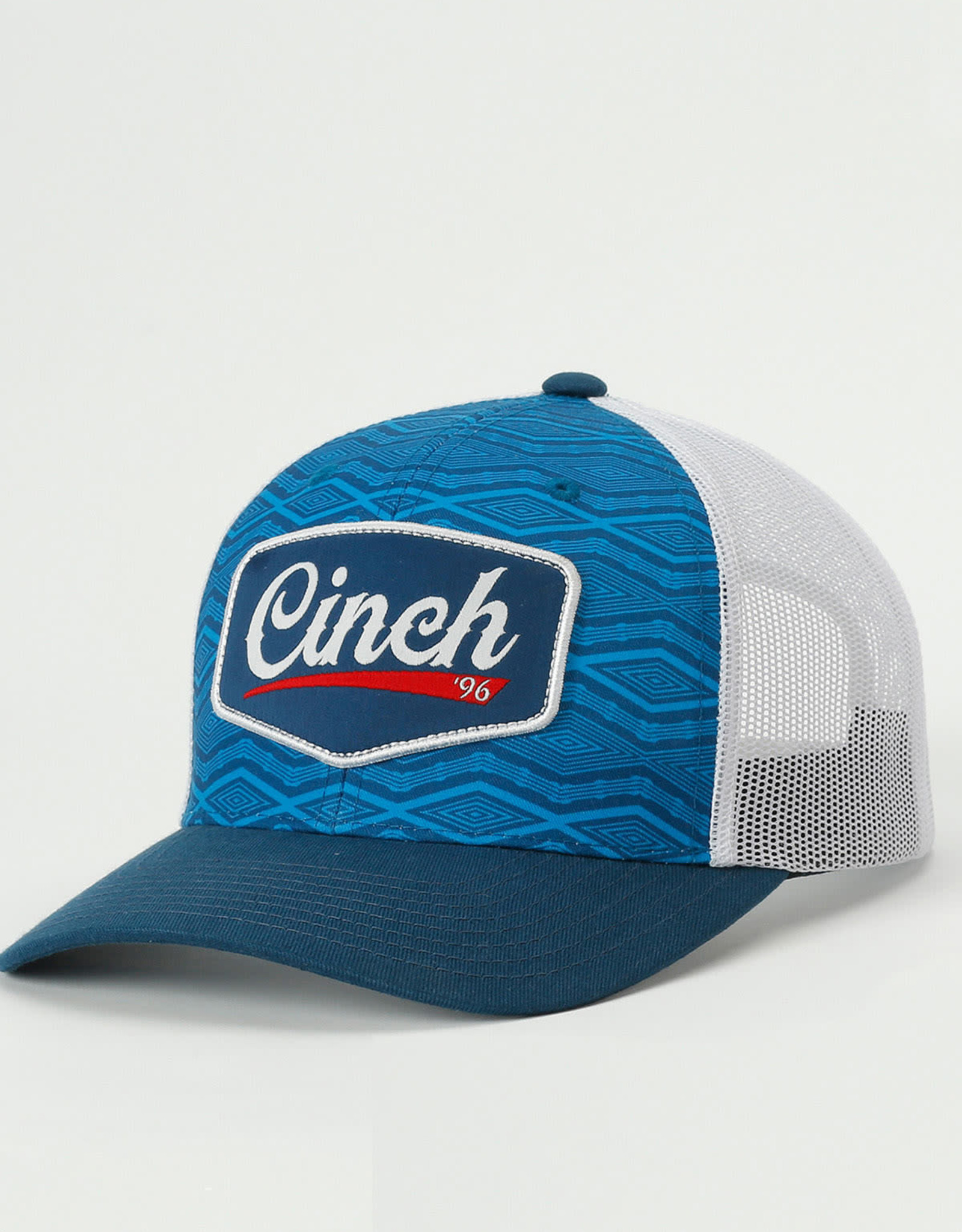 Cinch Mens Cinch Southwest Blue Patch Mesh Trucker Ball Cap