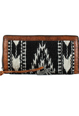 Angel Ranch Black and White Blanket Leather  Wallet