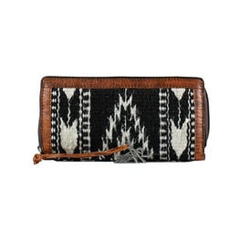 Angel Ranch Black and White Blanket Leather  Wallet