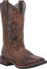 Womens Laredo Anita Cowboy Approved Distress Brown Square Toe Boot