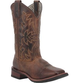 Womens Laredo Anita Cowboy Approved Distress Brown Square Toe Boot