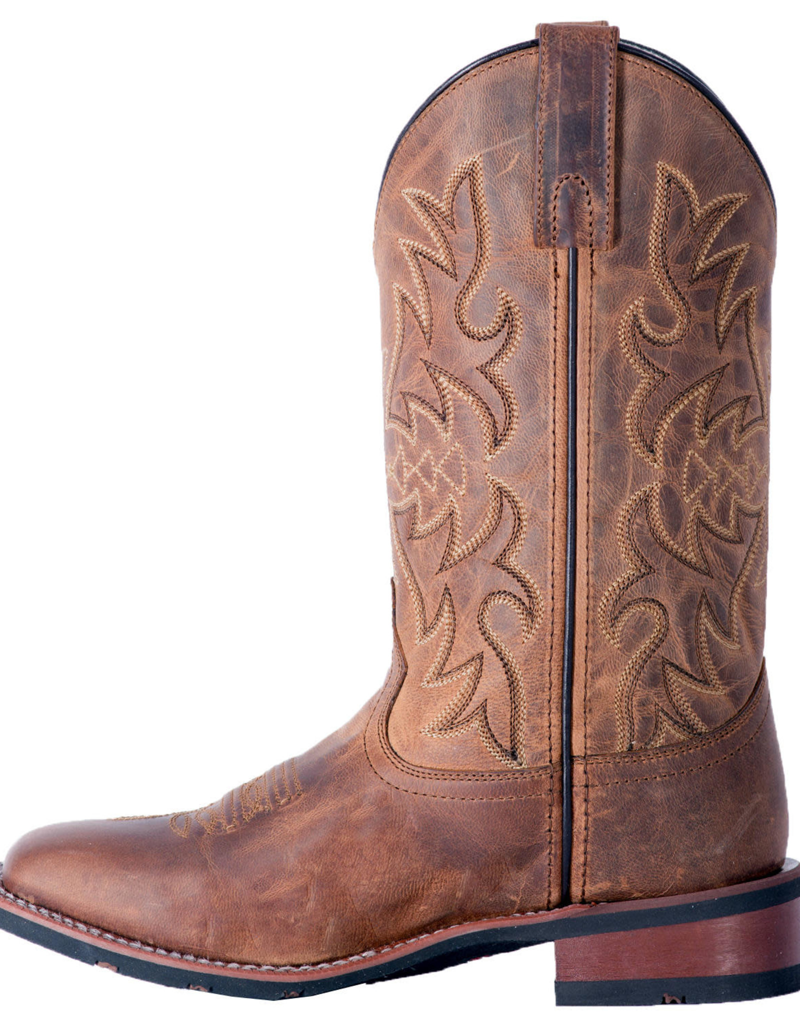 Womens Laredo Anita Cowboy Approved Distress Brown Square Toe Boot