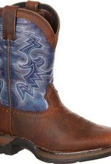 Durango Lil Durango Kids Brown Blue Western Square Toe Cowboy Boots Sz 8.5-3