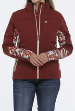 Cinch Womens Cinch Burgundy Aztec Panel Bonded Concealed Carry Jacket