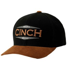 Cinch Cinch Brown Logo Corduroy Bill Black Flex Fit Ball Cap